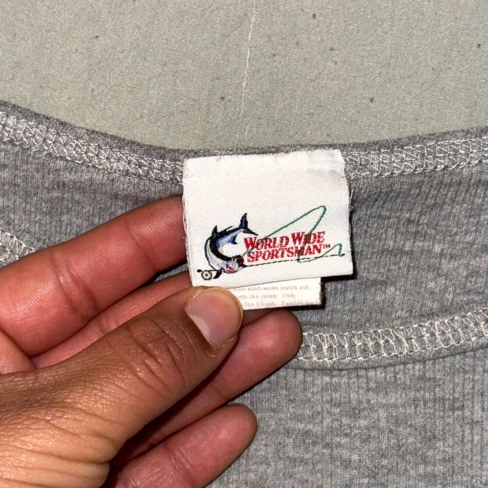 World Wide Sportsman Y2K Tank Women's Large Gray Knit Cotton Islamorada Florida - Picture 3 of 7